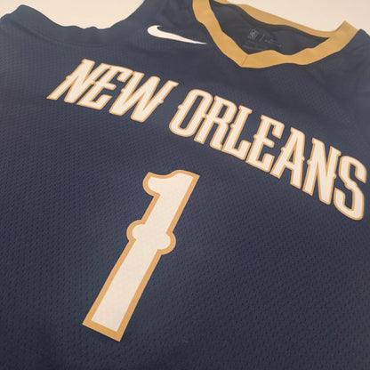 Nike NBA Jersey New Orleans Pelicans #1 Zion Williamson Navy – Herren 44 (gebraucht)