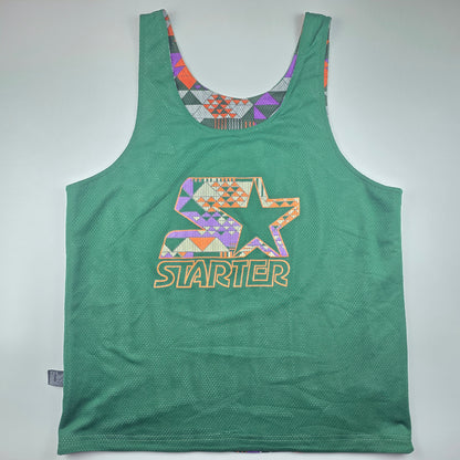 Starter „Rugged Terrain“ Wende-Tank – Vintage 90s (grün/Aztec) – Gr. L