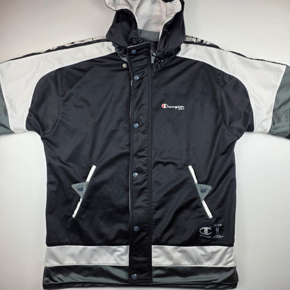 Champion USA Kapuzenjacke – Vintage (schwarz/weiß) – Gr. M