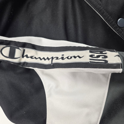 Champion USA Kapuzenjacke – Vintage (schwarz/weiß) – Gr. M