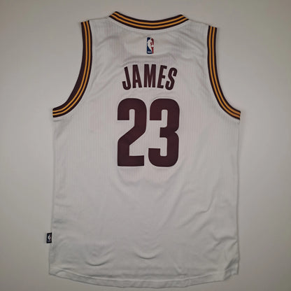 Adidas NBA Jersey Cleveland Cavaliers #23 LeBron James Weiß – Herren S (gebraucht)