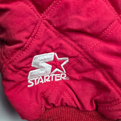 Chicago Bulls Kapuzen-Jacke – Starter Vintage 90s (rot/grau) – Gr. L