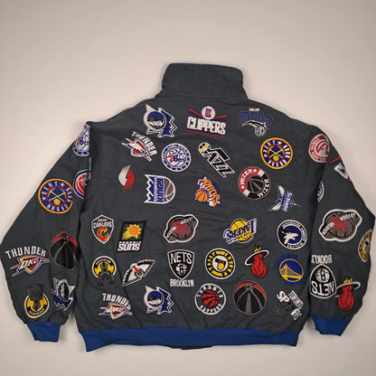 Jeff Hamilton Racing Collection NBA Patch Jacket – Vintage Multi Team Herren XL | Unikat