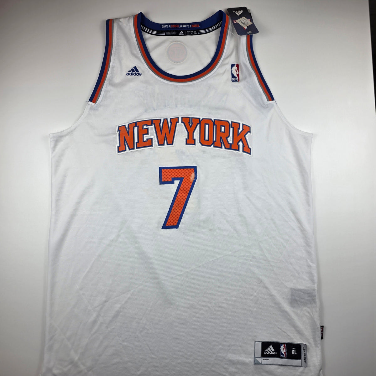 New York Knicks Carmelo Anthony #7 Trikot – adidas (weiß) – Gr. XL