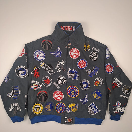 Jeff Hamilton Racing Collection NBA Patch Jacket – Vintage Multi Team Herren XL | Unikat