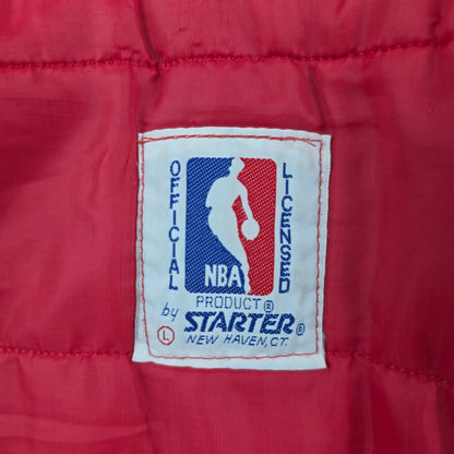 Chicago Bulls Kapuzen-Jacke – Starter Vintage 90s (rot/grau) – Gr. L
