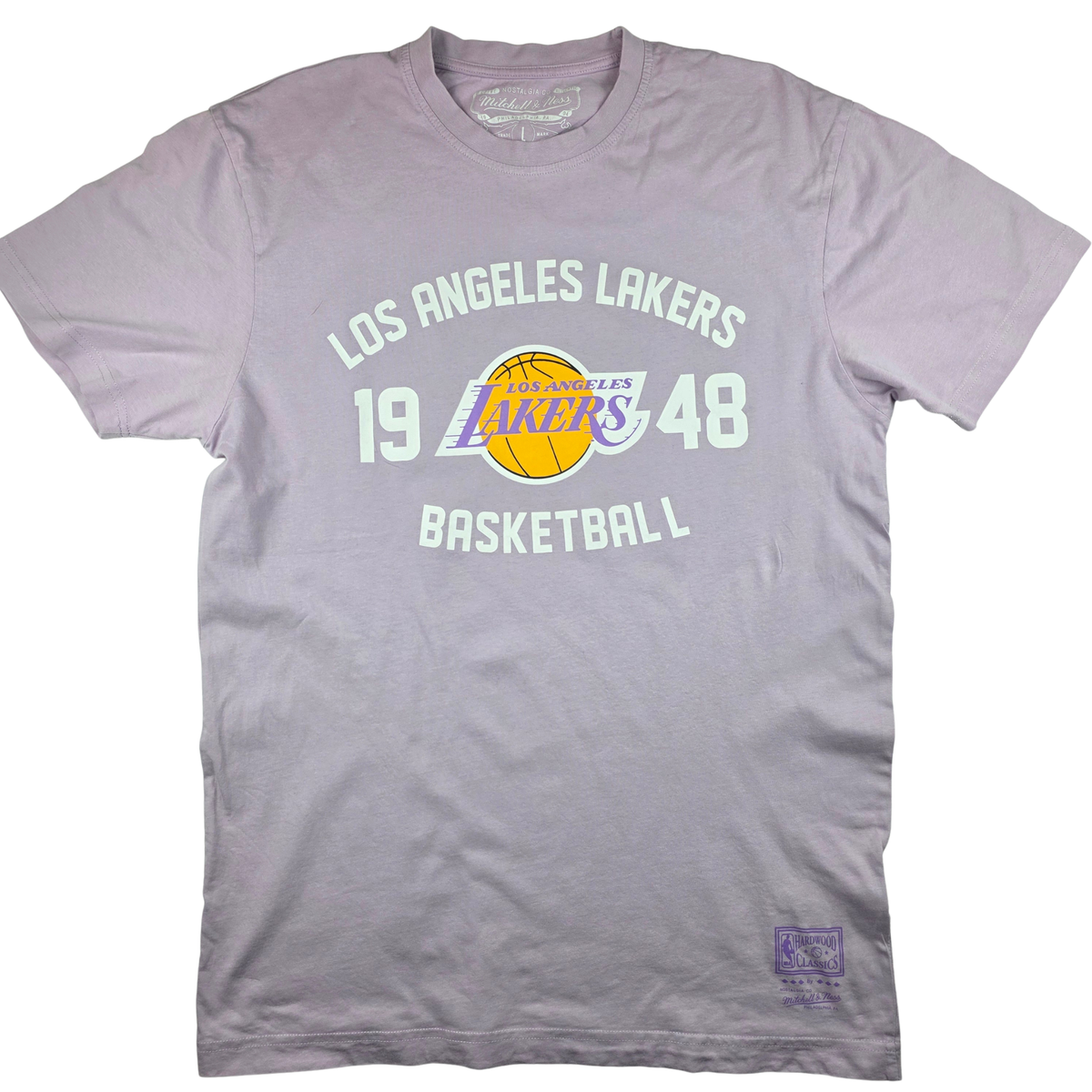 Los Angeles Lakers 1948 T-Shirt – Mitchell & Ness Hardwood Classics (lavendel) – Gr. L