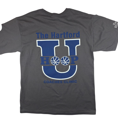 UConn Huskies Hoop U Coaches Clinic T-Shirt – Hanes (grau) – Gr. M